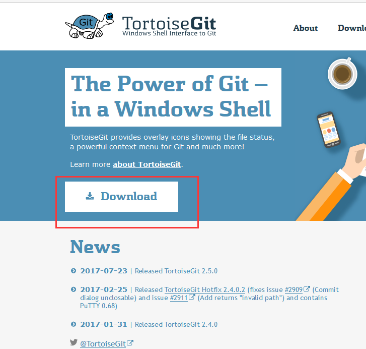 下载tortoiseGit